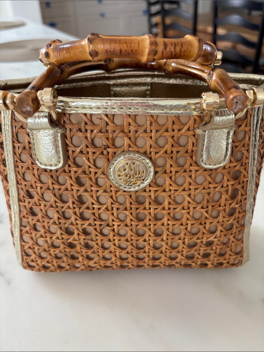 Lilly Pulitzer Adrian Cane Mini Bag Purse - Picture 3 of 7